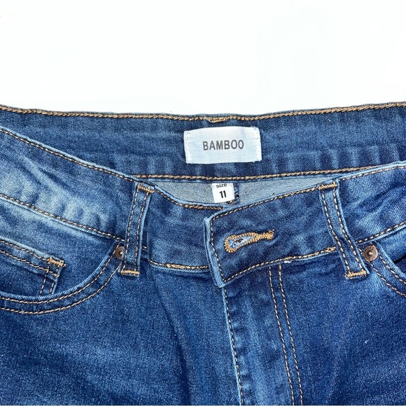 Women's Blue Flared Jeans - Picture 3 of 7